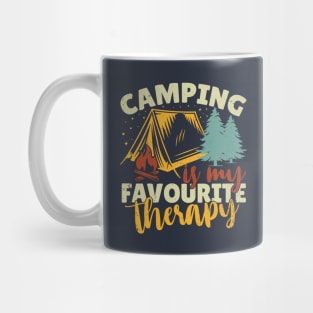 Camping Is My Favorite Therapy Mug